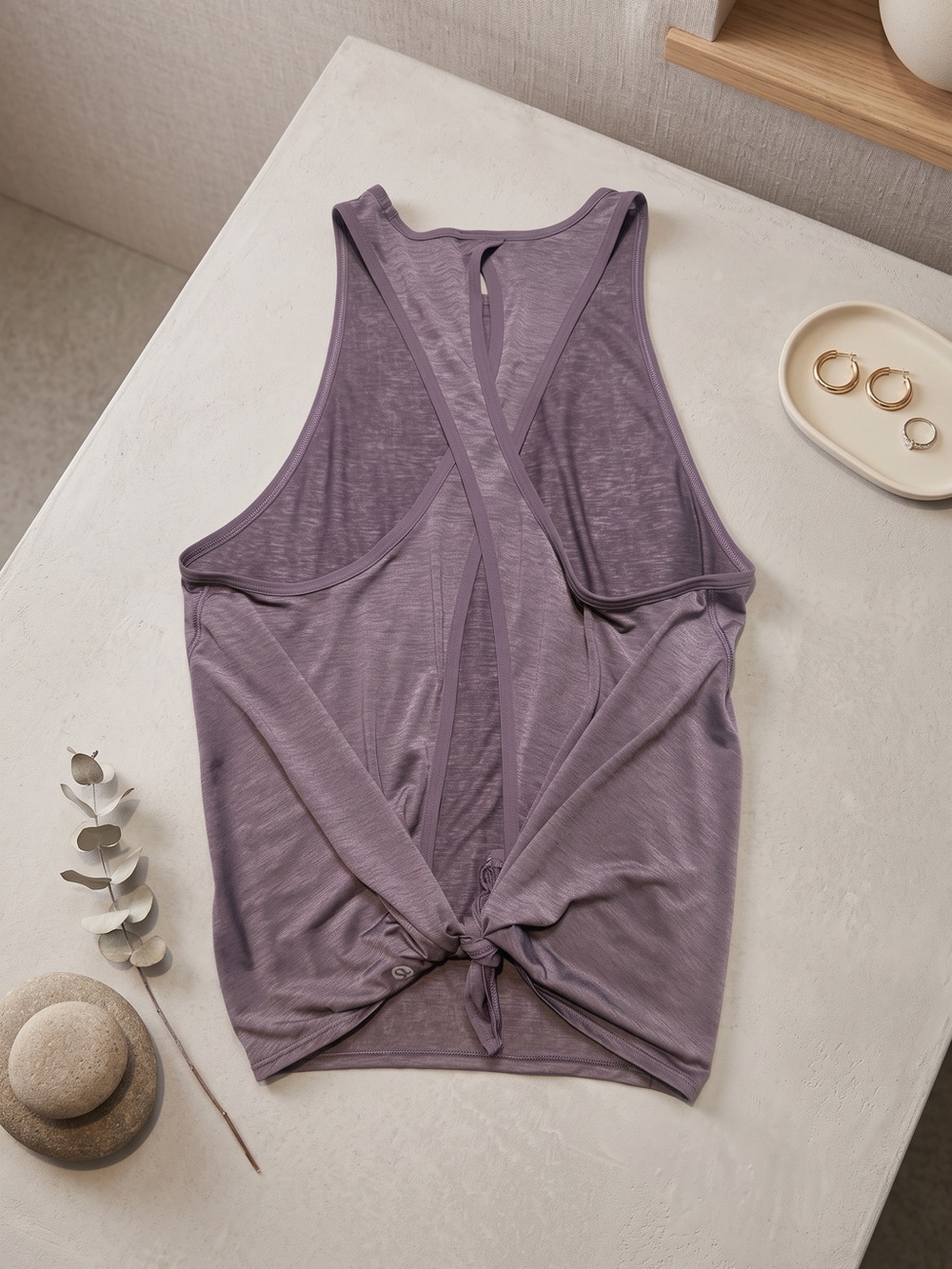 Lululemon Women’s Purple Tank/Top Size 4/Small Tied & True Tank Smoked Mulberry
